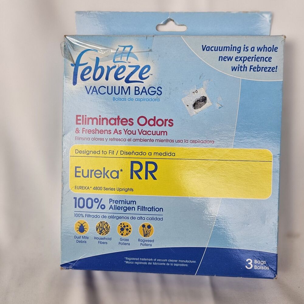 Eureka‎ RR Febreze 3 Vacuum Bags Fits Upright